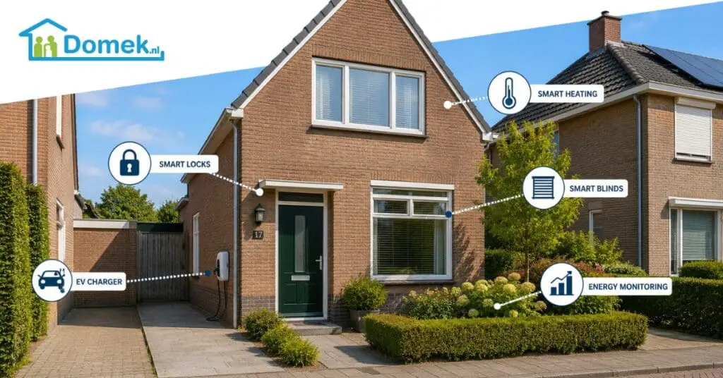 Smart home features in a typical Dutch family house in the Netherlands